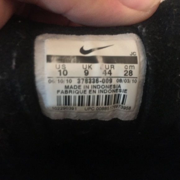 Nike Backboard Leather Sneakers Black/Red Men's Size 10 378336-009 - Picture 5 of 5